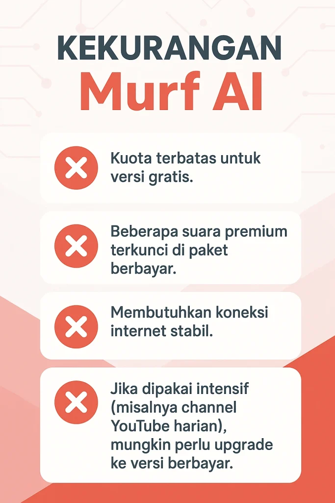 gambar Kekurangan Murf Ai