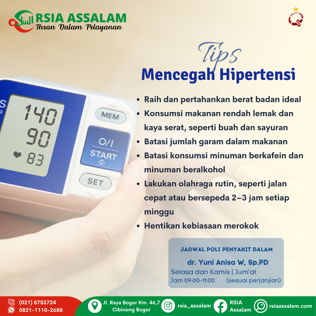 Tips Mencegah Hipertensi - RSIA Assalam