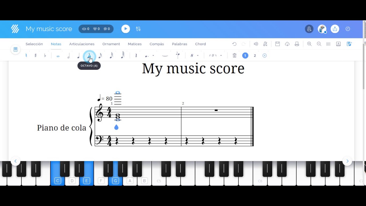 Online collaborative music notation software - Flat