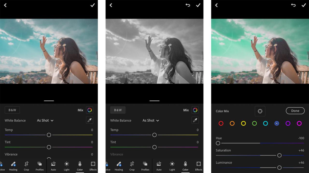 Công thức chỉnh ảnh và màu Lightroom Mobile bằng tiếng Việt