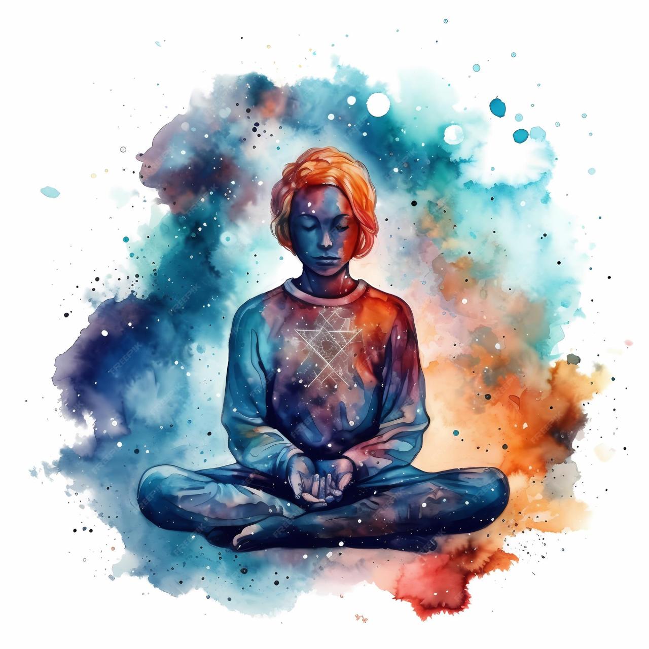 Premium AI Image | person meditating