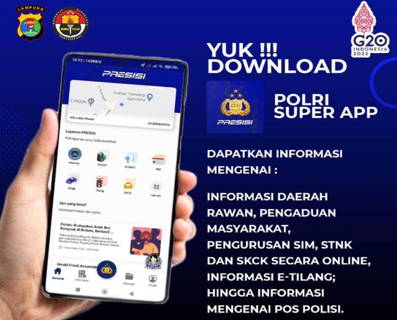Ini 10 Layanan yang Bisa Masyarakat Akses Lewat Aplikasi Super Apps ... Update Kriminal Harian Hadir dalam Aplikasi Nasional Terpadu